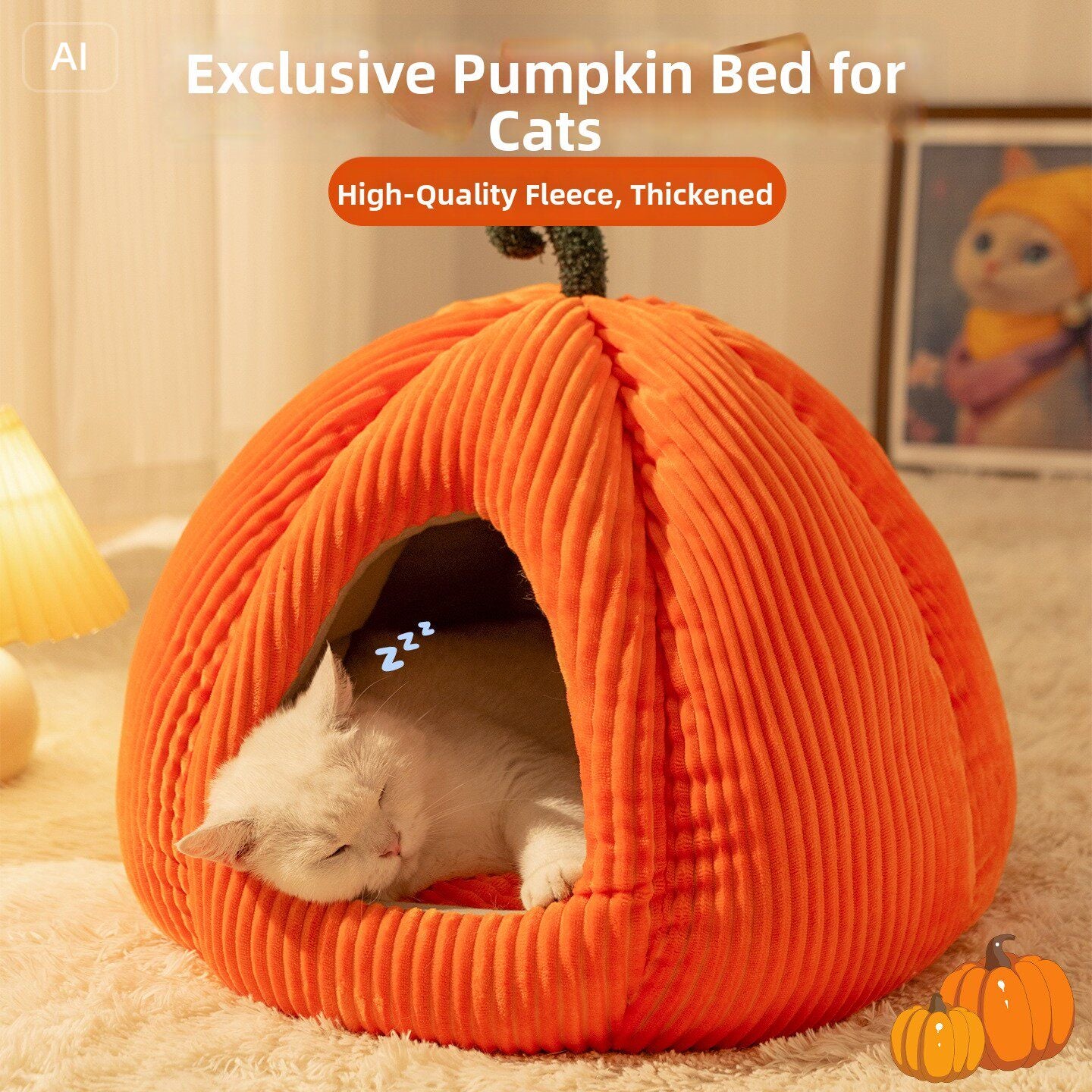 Pumpkin Cats Bed